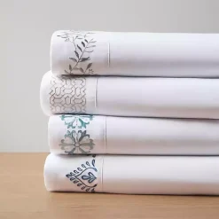 Kirklands Home Bed Sheets|Leafy Vine Hem Microfiber 4-pc. Full Sheet Set