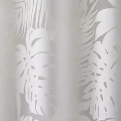 Kirklands Home Curtains & Drapes|Leilani Palm Leaf Curtain Panel, 84 in. White