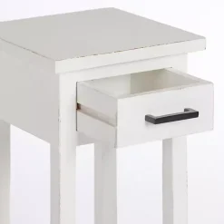 Kirklands Home Accent & End Tables|Leo Wood Accent Table White
