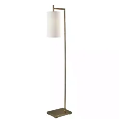 Kirklands Home Floor Lamps|Leon Antique Brass Metal Floor Lamp Gold