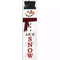 Sale Let it Snow Snowman Leaner Porch Board Outdoor Christmas Decorations