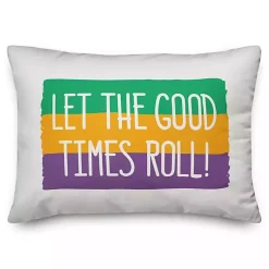 Hot Let the Good Times Roll Mardi Gras Pillow Mardi Gras Decorations