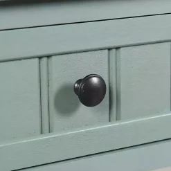 Kirklands Home Accent & End Tables|Light Wood Square Hampton Accent Table Blue