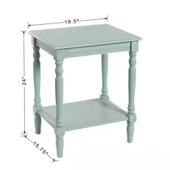 Kirklands Home Accent & End Tables|Light Wood Sybil Accent Table Blue