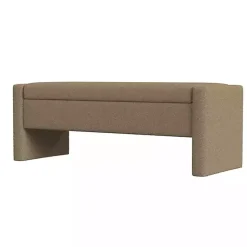 Kirklands Home Benches & Ottomans|Light Boucle Modern Storage Bench Brown