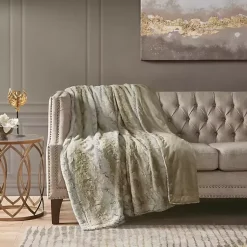 Clearance Light Faux Fur Oversized Throw Blanket Blankets & Throws