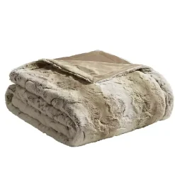 Clearance Light Faux Fur Oversized Throw Blanket Blankets & Throws