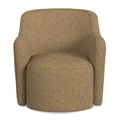 Kirklands Home Accent Chairs|Light Swivel Barrel Accent Chair Brown