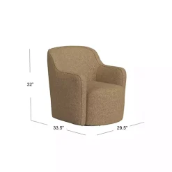 Kirklands Home Accent Chairs|Light Swivel Barrel Accent Chair Brown