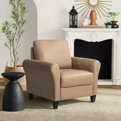 Kirklands Home Accent Chairs|Light Walter Accent Chair Brown