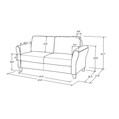 Kirklands Home Sofas & Loveseats|Light Walter Loveseat Brown