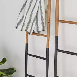 Online Light Brown Wood and Black Metal Ladders, Set of 2 Decorative Accents
