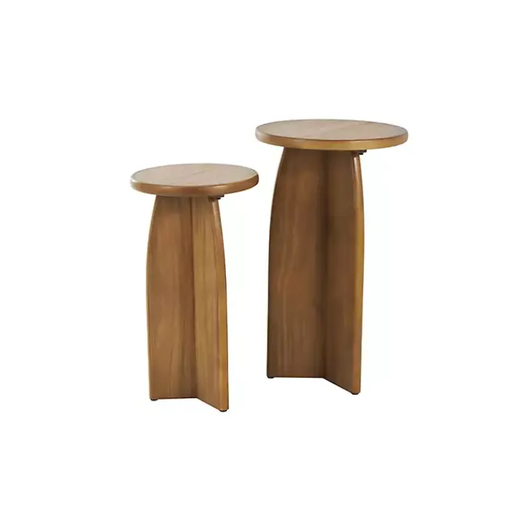 Kirklands Home Accent & End Tables|Light Wood Modern Accent Tables, Set of 2 Brown