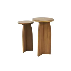 Kirklands Home Accent & End Tables|Light Wood Modern Accent Tables, Set of 2 Brown