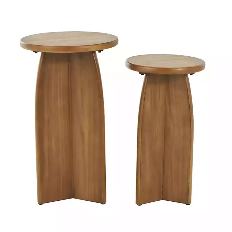 Kirklands Home Accent & End Tables|Light Wood Modern Accent Tables, Set of 2 Brown