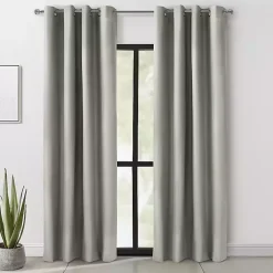 Kirklands Home Curtains & Drapes|Light Alpine Blackout Curtain Panel, 63 in. Gray