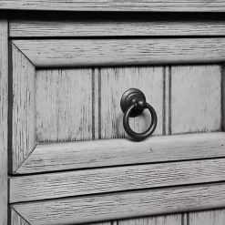 Kirklands Home Accent & End Tables|Light 3-Drawer Turned Legs Accent Table Gray