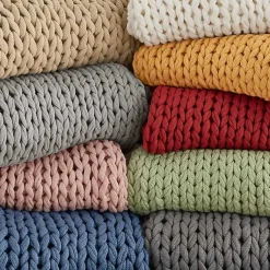 Light Hand Made Chunky Double Knit Blanket Blankets & Throws