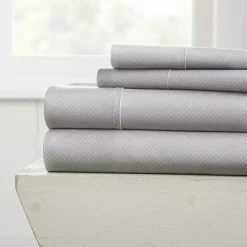 Kirklands Home Bed Sheets|Light Hearts 4-pc. King Sheet Set Gray