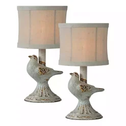 Kirklands Home Table Lamps|Light June Bird Mini Table Lamps, Set of 2 Gray