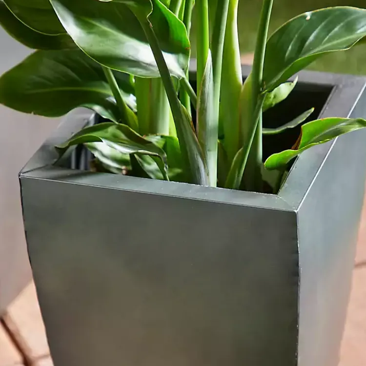 Kirklands Home Planters|Light Metal Round Tapered Planters, Set of 3 Gray