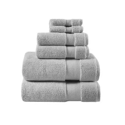 Kirklands Home Bath Towels|Light 6-pc. Cotton Bath Towel Set Gray