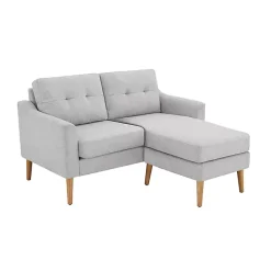 Kirklands Home Sofas & Loveseats|Light 2-pc. Loveseat & Ottoman Set Gray