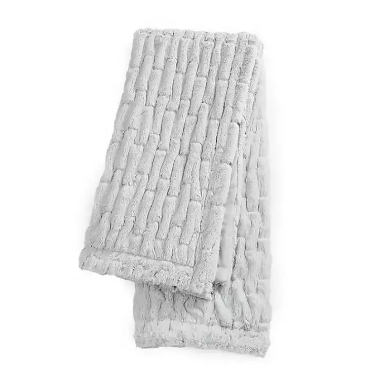 Best Light Ruched Faux Fur Throw Blankets & Throws