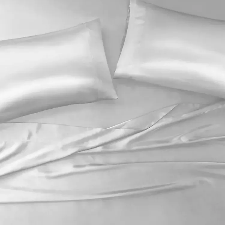 Kirklands Home Bed Sheets|Light Satin King 2-pc. Pillow Case Set Gray