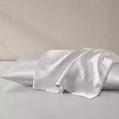 Kirklands Home Bed Sheets|Light Satin King 2-pc. Pillow Case Set Gray