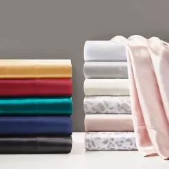 Kirklands Home Bed Sheets|Light Satin King 2-pc. Pillow Case Set Gray