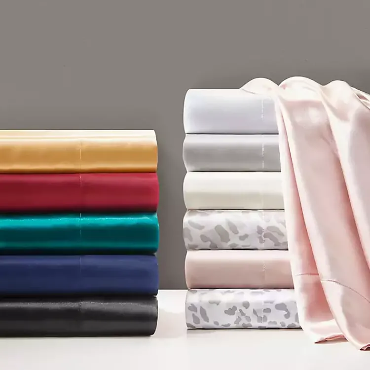 Kirklands Home Bed Sheets|Light Satin King 2-pc. Pillow Case Set Gray