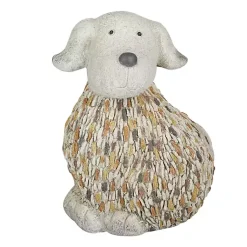 Kirklands Home Garden Statues|Light Textured Dog Statue Gray