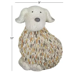 Kirklands Home Garden Statues|Light Textured Dog Statue Gray