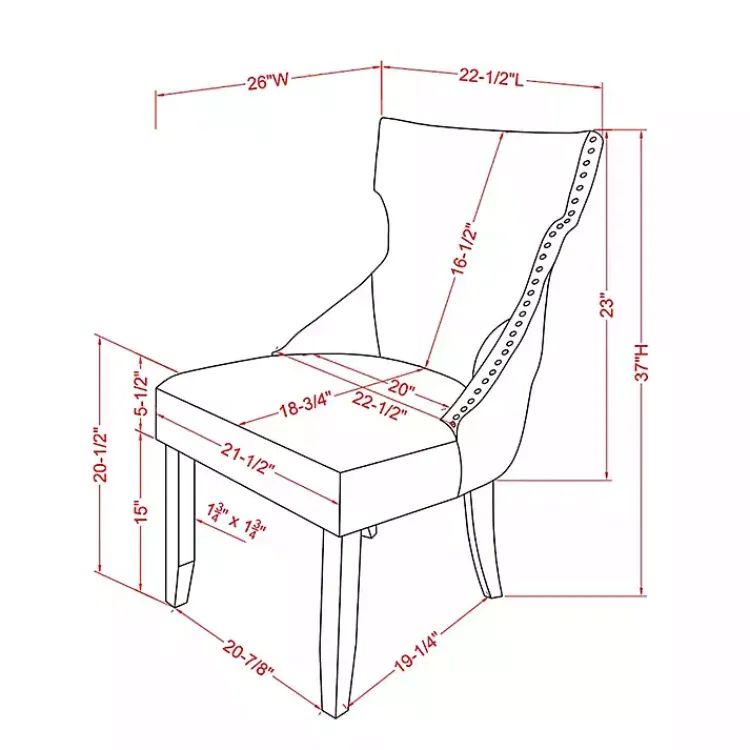 Kirklands Home Dining Chairs|Light Wingback Dining Chairs, Set of 2 Gray