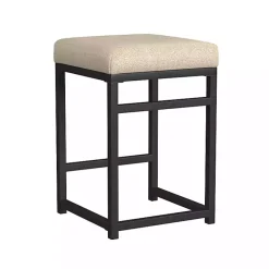 Kirklands Home Bar Stools & Counter Height Stools|Light Upholstered Counter Stool Tan