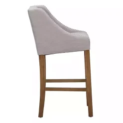Kirklands Home Bar Stools & Counter Height Stools|Linen Castaic Barstool Tan