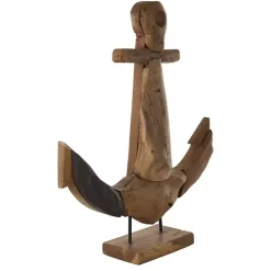 Best Live Edge Teak Wood Anchor Statue Statues & Figurines