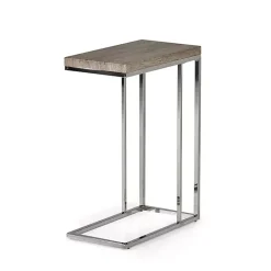 Kirklands Home Accent & End Tables|Lucia Chrome Chairside Table Gray
