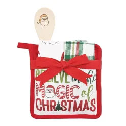Best Magic of Christmas 4-pc. Pot Holder and Towel Set Christmas Dining & Entertaining