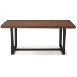 Kirklands Home Dining Tables|Mahogany Distressed Solid Wood Dining Table Brown