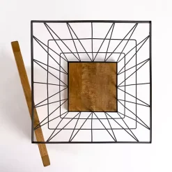 Kirklands Home Accent & End Tables|Mango Wood Storage Basket Side Table