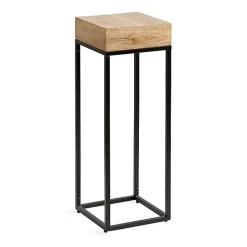 Kirklands Home Accent & End Tables|Mango Wood Tabletop Square Side Table Tan