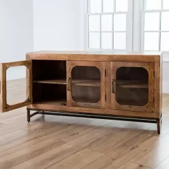 Kirklands Home Tv Stands & Media Consoles|Manu Mango Wood Media Cabinet Brown