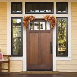 Best Maple Leaf and Pomegranate Corner Swags, Set of 2 Arrangements & Greenery