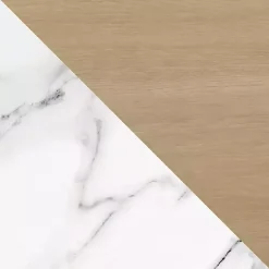 Kirklands Home Coffee Tables|Marble & Oak Open Base Round Coffee Table Tan