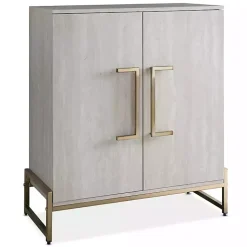 Kirklands Home Cabinets & Sideboards|Marble Finish Gold Handle Storage Cabinet