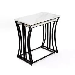 Kirklands Home Accent & End Tables|Marble Nesting Accent Tables, Set of 2 White