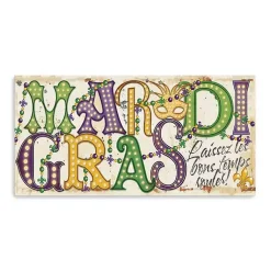 Sale Mardi Gras Mask Canvas Art Print, 40x20 in. Mardi Gras Decorations