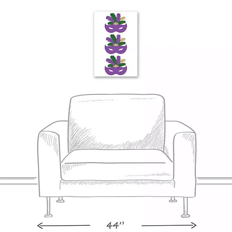 Outlet Mardi Gras Masks Canvas Wall Plaque Mardi Gras Decorations